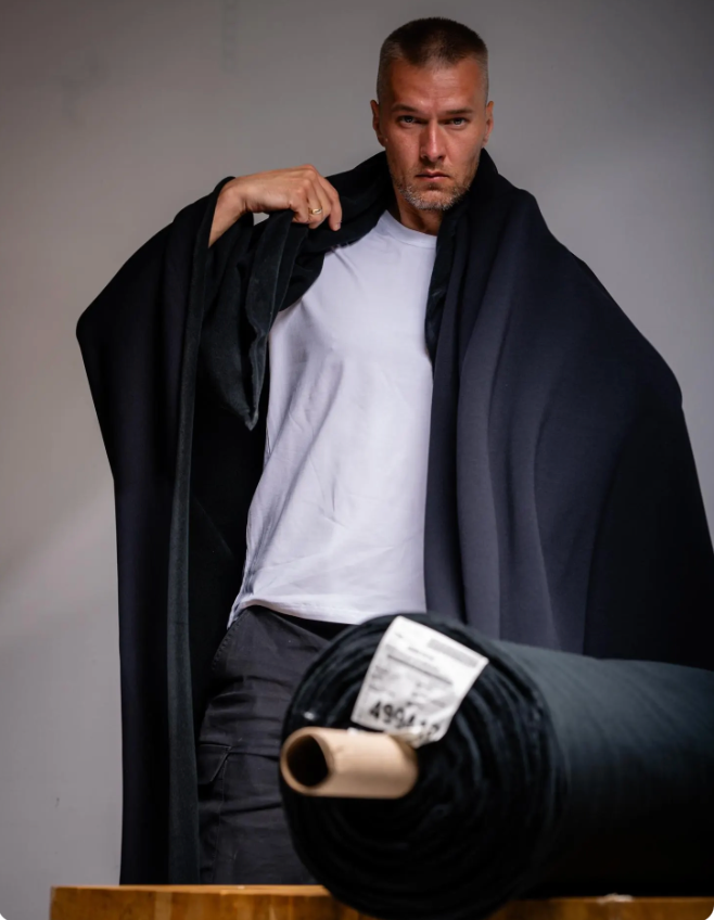Black Polartec Power Stretch Pro Fabric – Technical Fleece