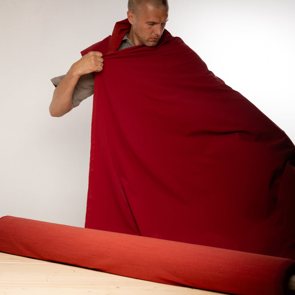 Schoeller Switzerland | naturetec Wool Softshell Fabric - RED