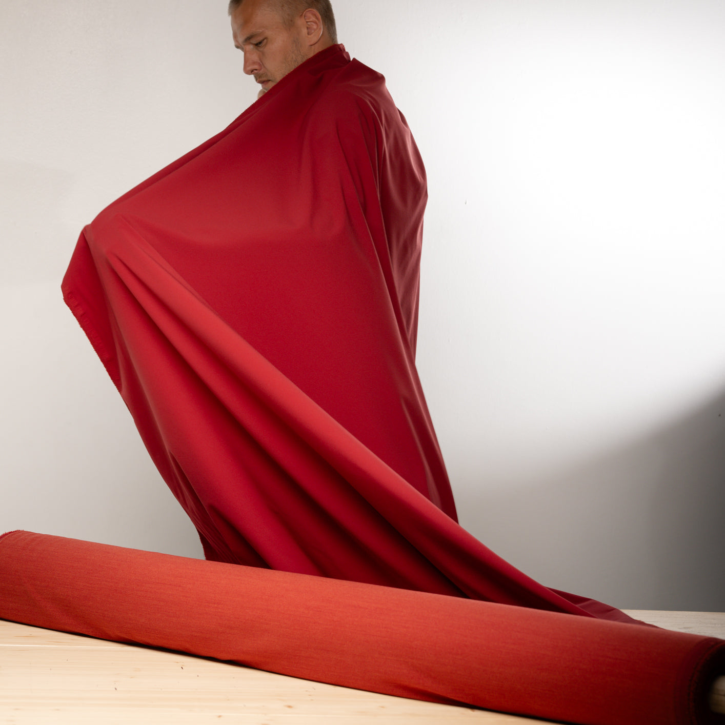 Schoeller Switzerland | naturetec Wool Softshell Fabric - RED