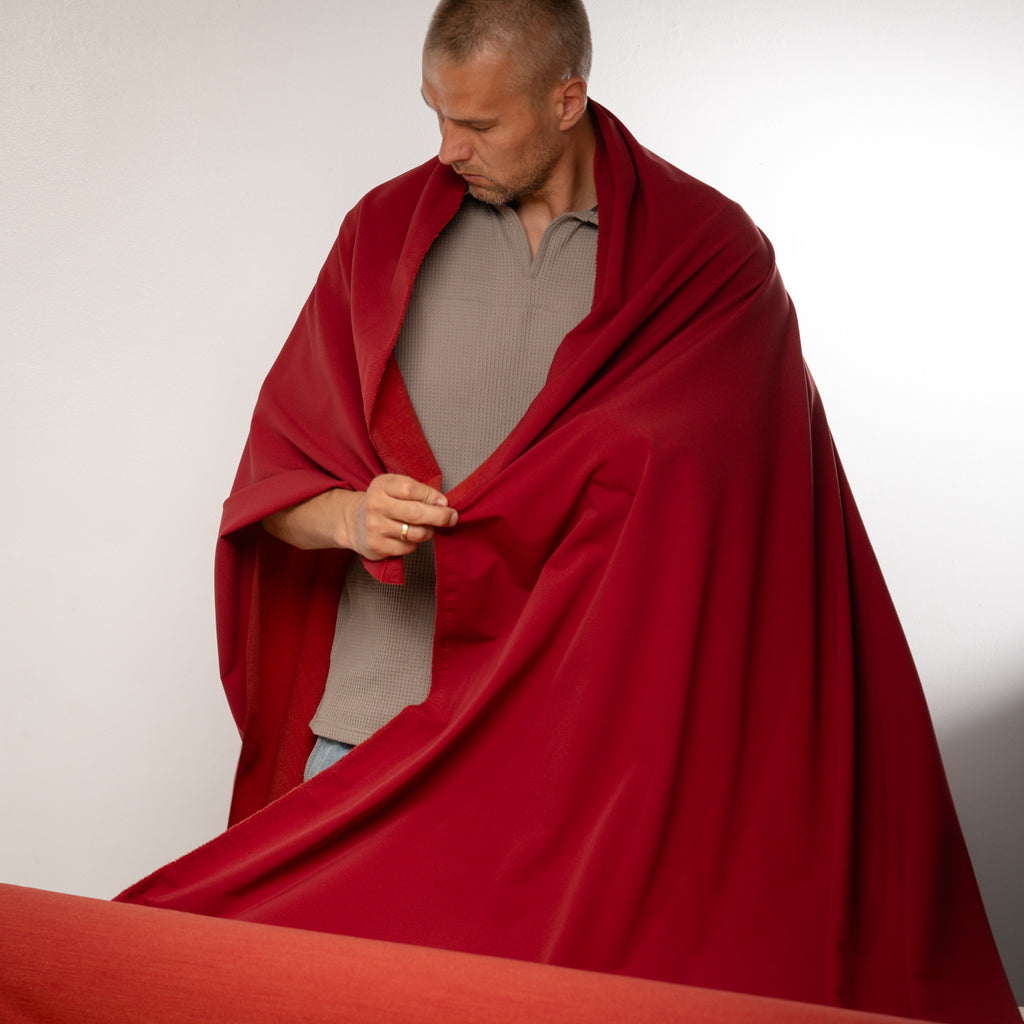 Schoeller Switzerland | naturetec Wool Softshell Fabric - RED