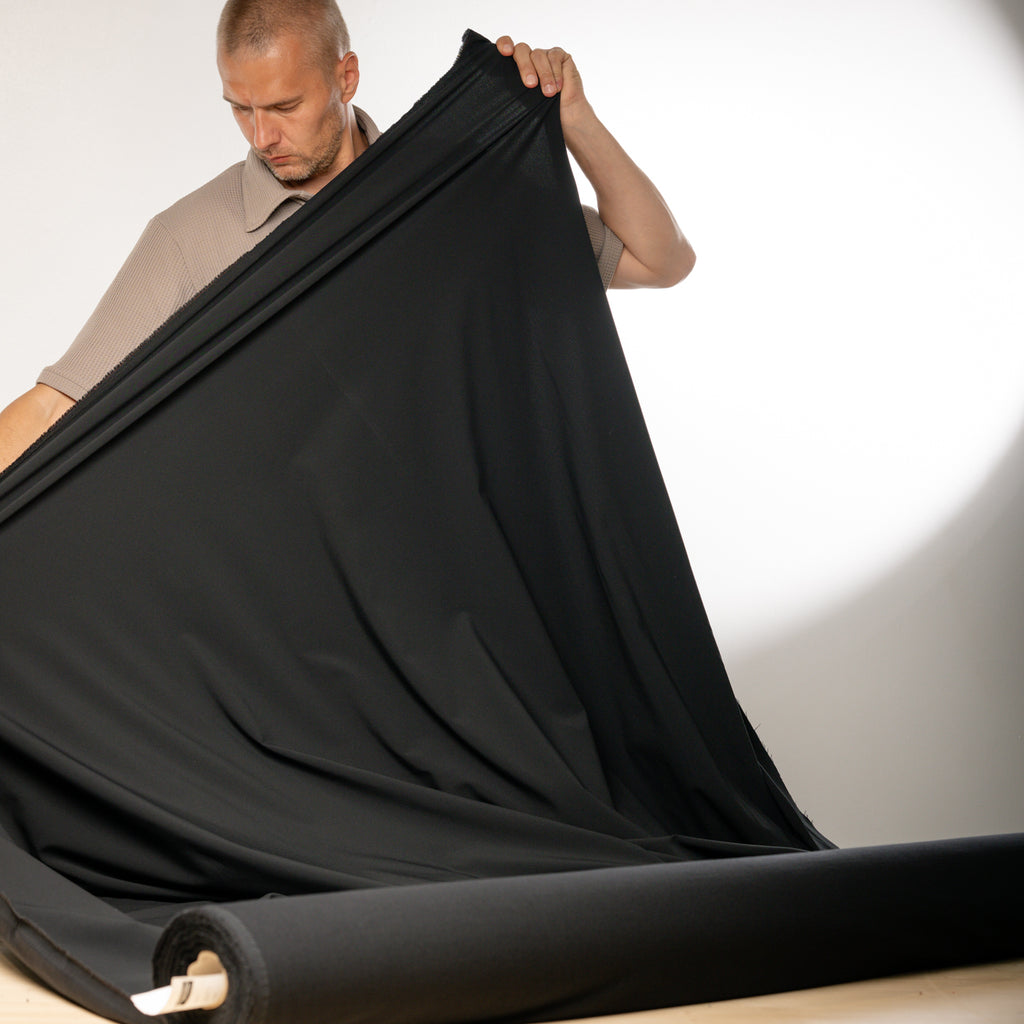 Schoeller Switzerland | naturetec Wool Softshell Fabric - Black