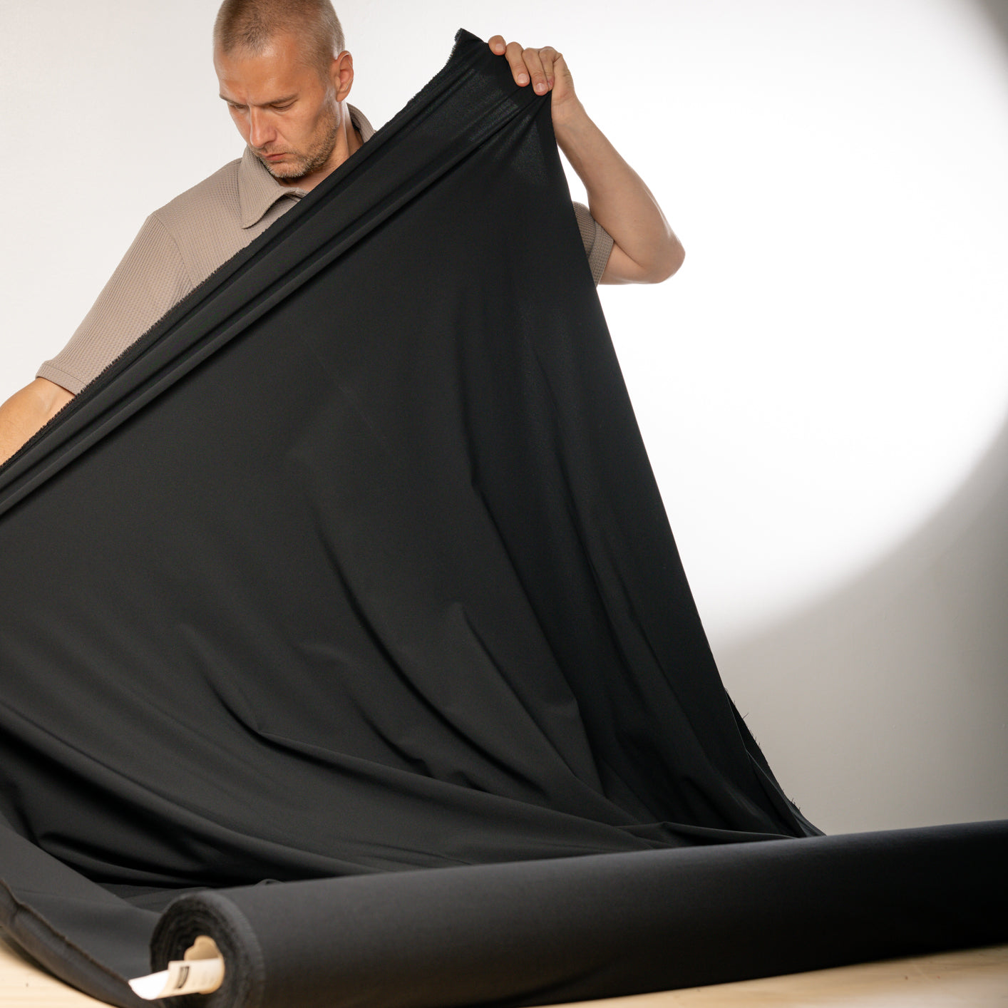 Schoeller Switzerland | naturetec Wool Softshell Fabric - Black
