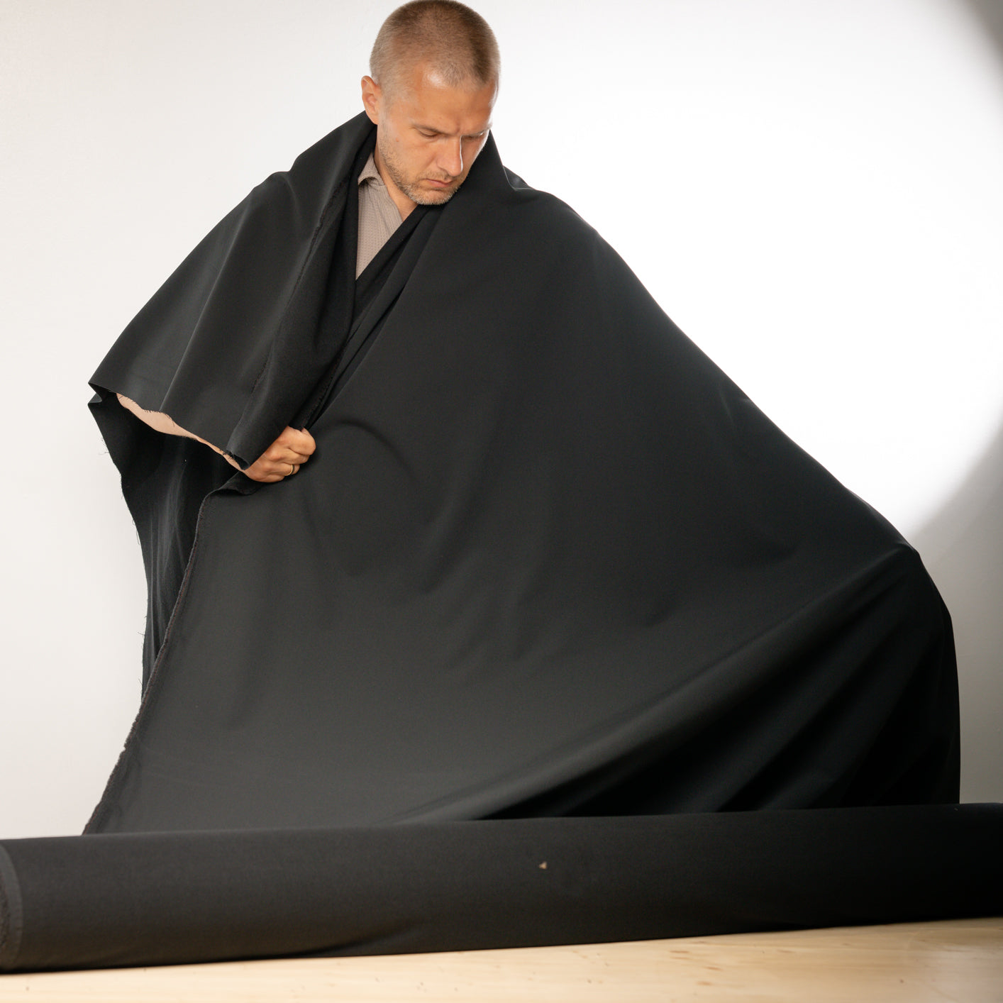 Schoeller Switzerland | naturetec Wool Softshell Fabric - Black