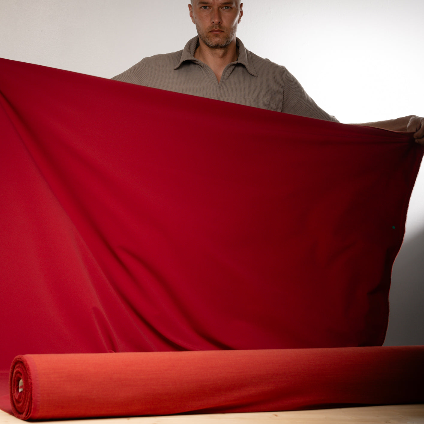 Schoeller Switzerland | naturetec Wool Softshell Fabric - RED