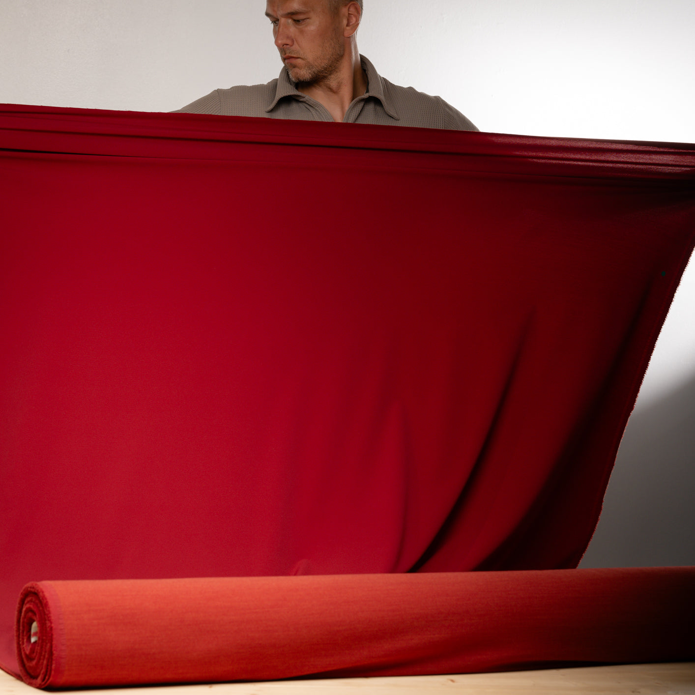Schoeller Switzerland | naturetec Wool Softshell Fabric - RED