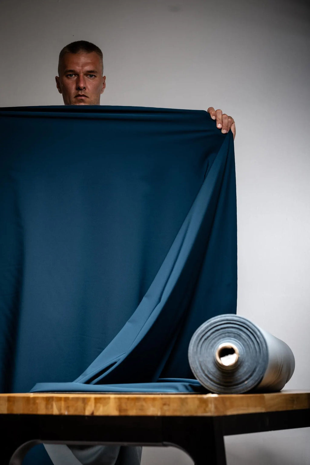 Schoeller Switzerland | naturetec Wool Softshell Fabric - Blue Green