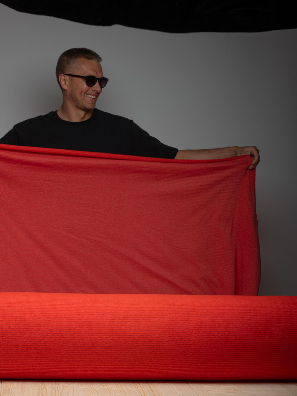 Polartec® Power Wool™ Fabric – Burnt Orange Merino Hybrid Performance Knit (by the Meter)