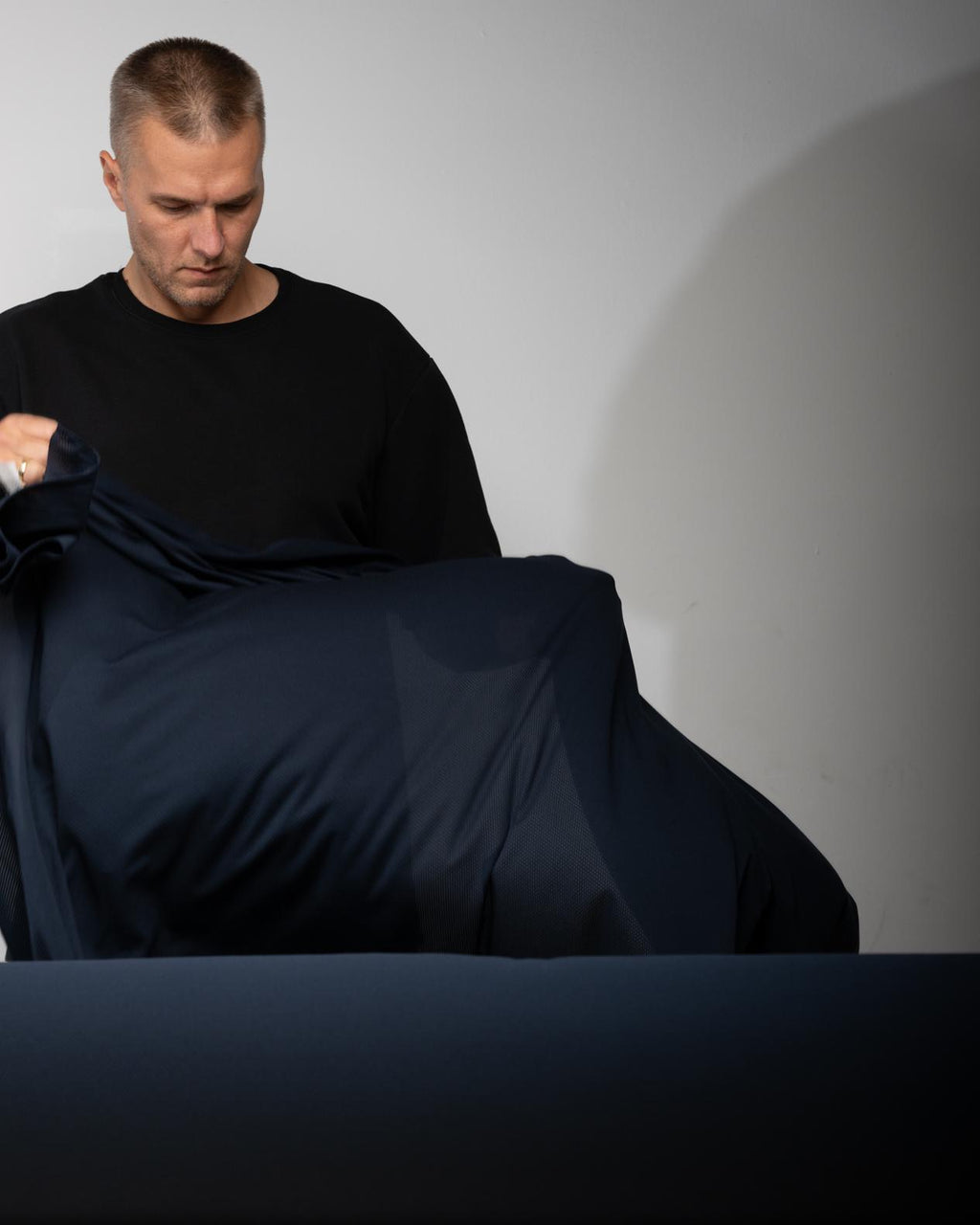Polartec® Delta™ Cooling Fabric Navy | Lightweight Mesh by the Meter