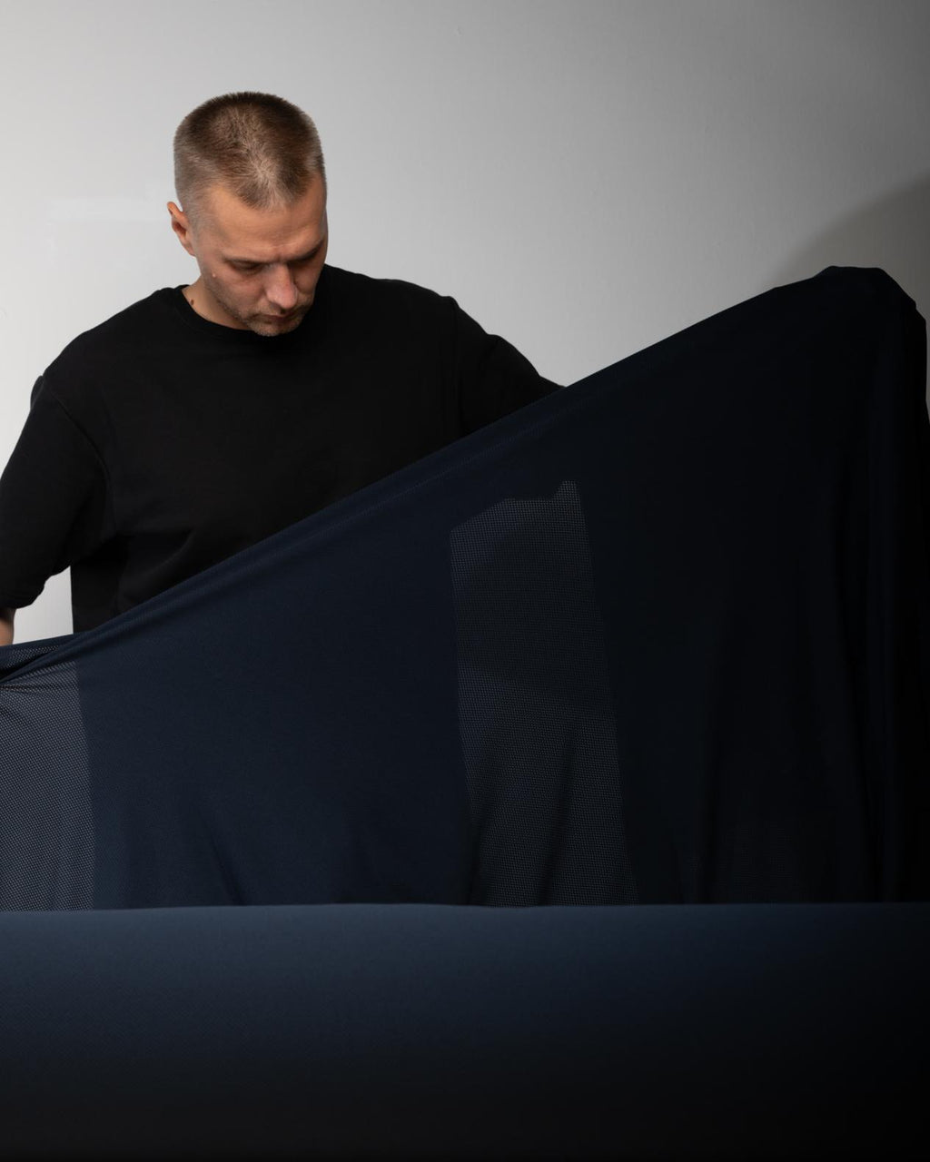 Polartec® Delta™ Cooling Fabric Navy | Lightweight Mesh by the Meter