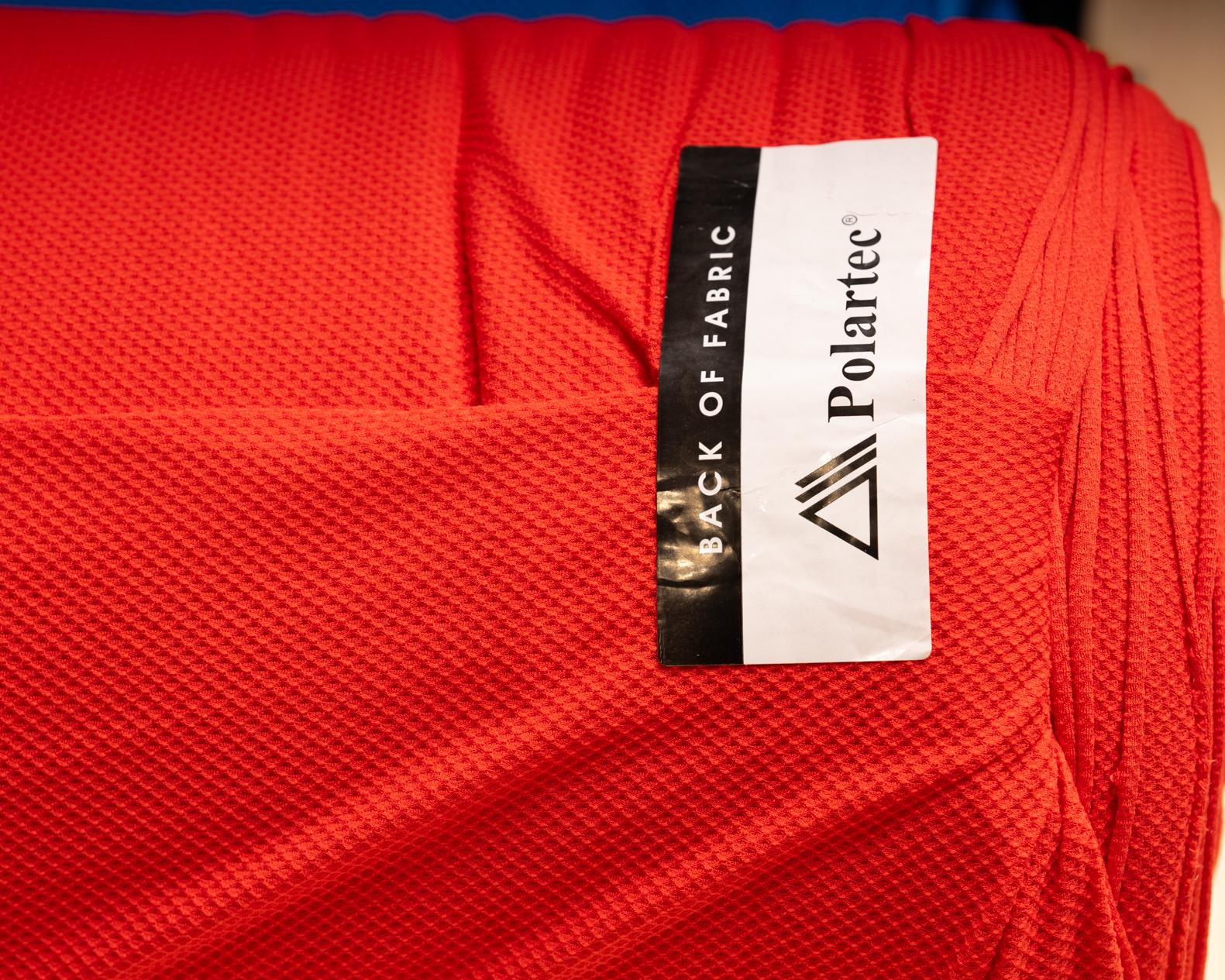 Polartec® Delta™ Cooling Fabric Signal Orange | Lightweight Mesh by Meter