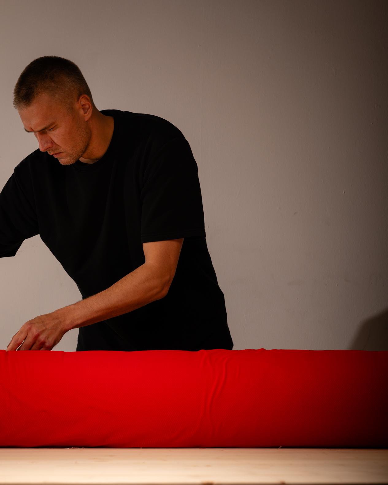 Polartec® Delta™ Cooling Fabric Signal Orange | Lightweight Mesh by Meter