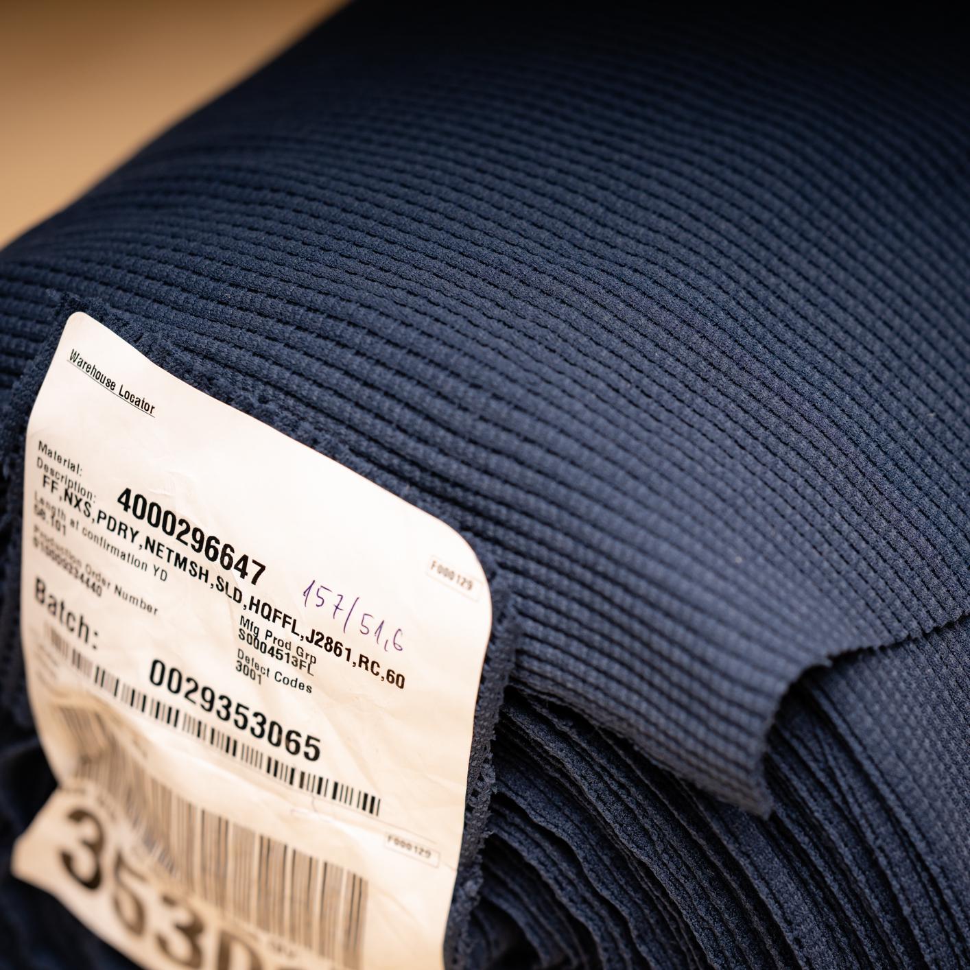 Polartec Power Dry Mesh Fabric by the Meter, Recycled Technical Blue Mesh for MYOG