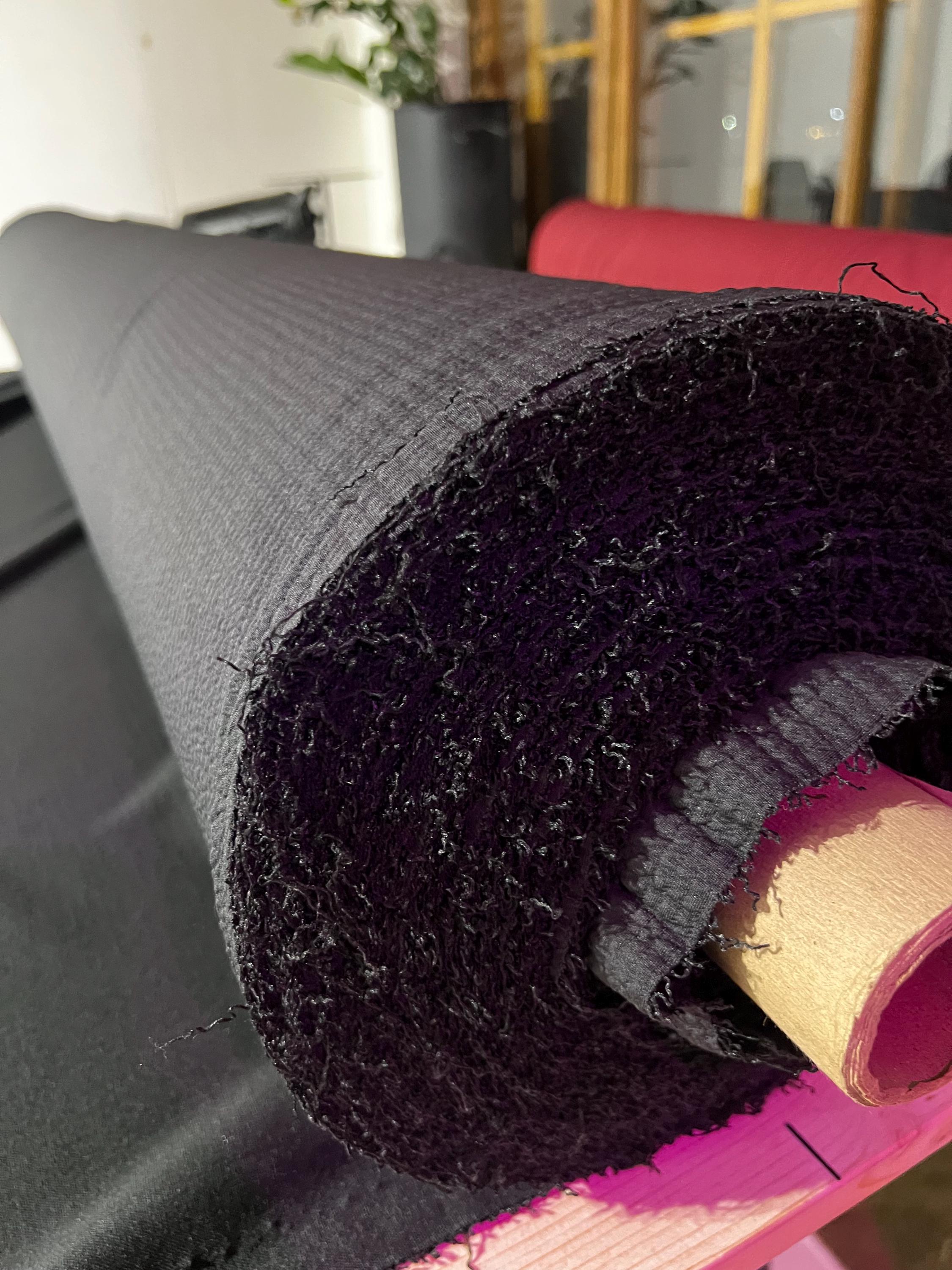 RARE Polartec Power Air™ -BLACK - This Fabric is Unique. Sold by the Meter
