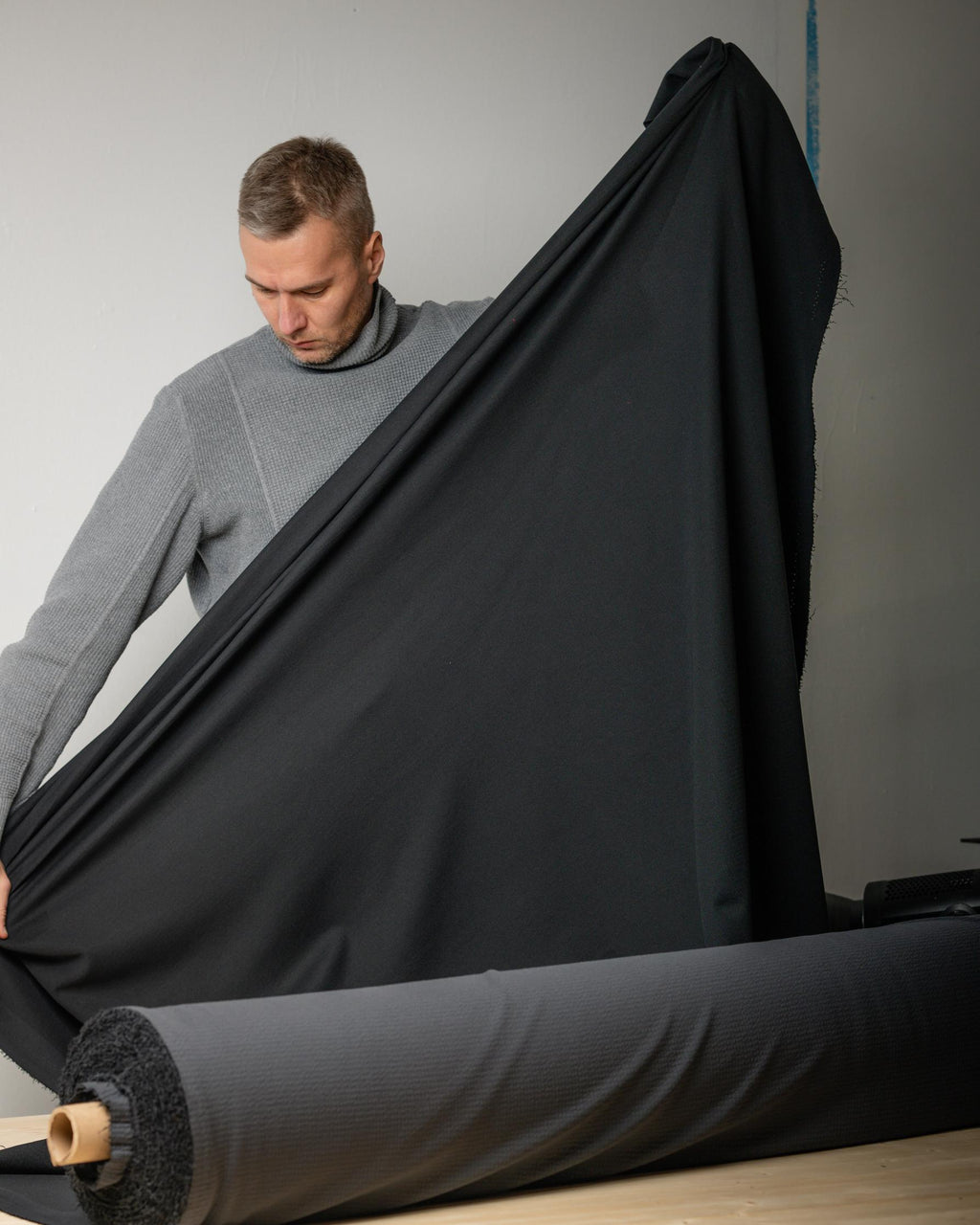 RARE Polartec Power Air™ -BLACK - This Fabric is Unique. Sold by the Meter