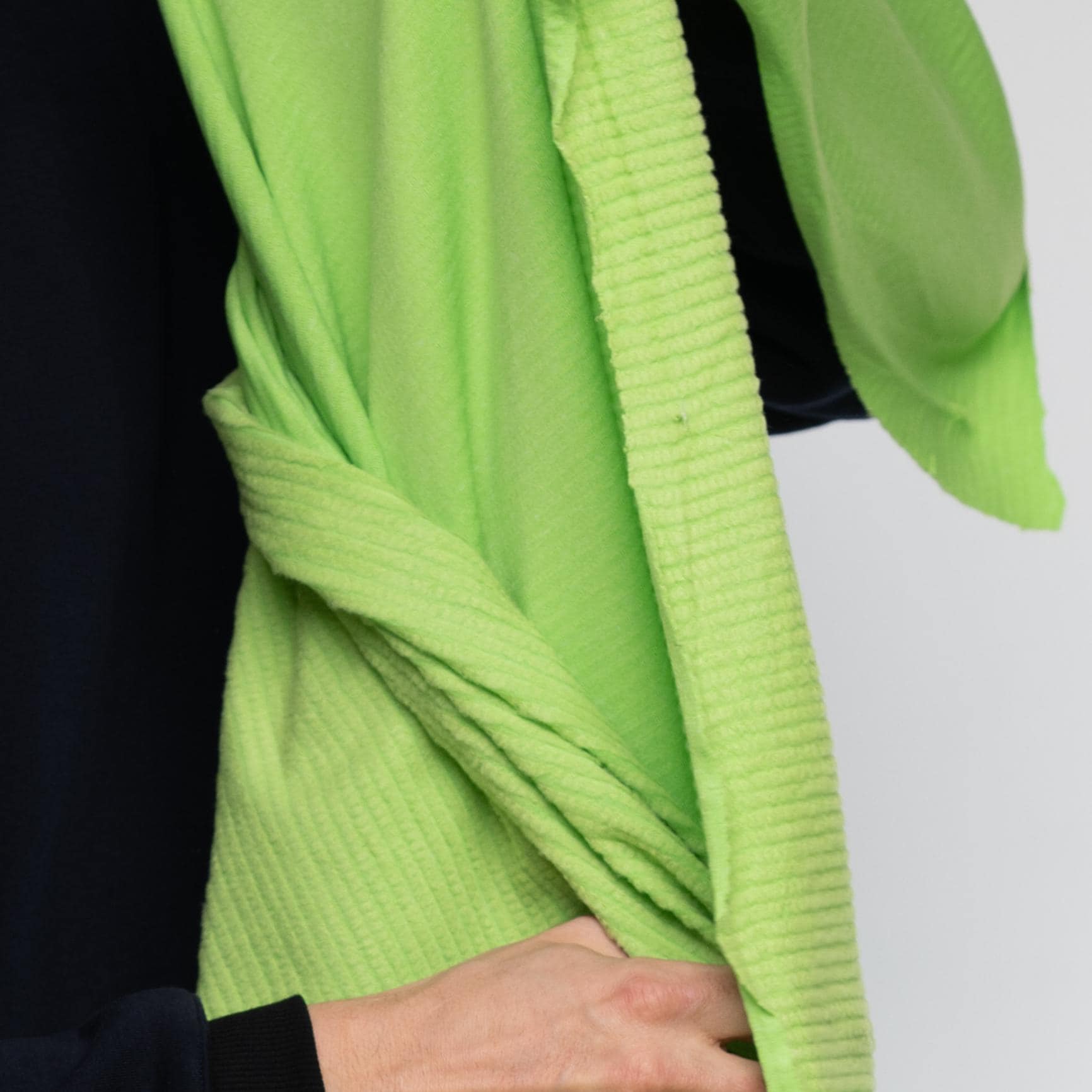 Polartec® Power Wool™ Fabric – Bright Green Performance Merino Hybrid Knit (by the Meter)
