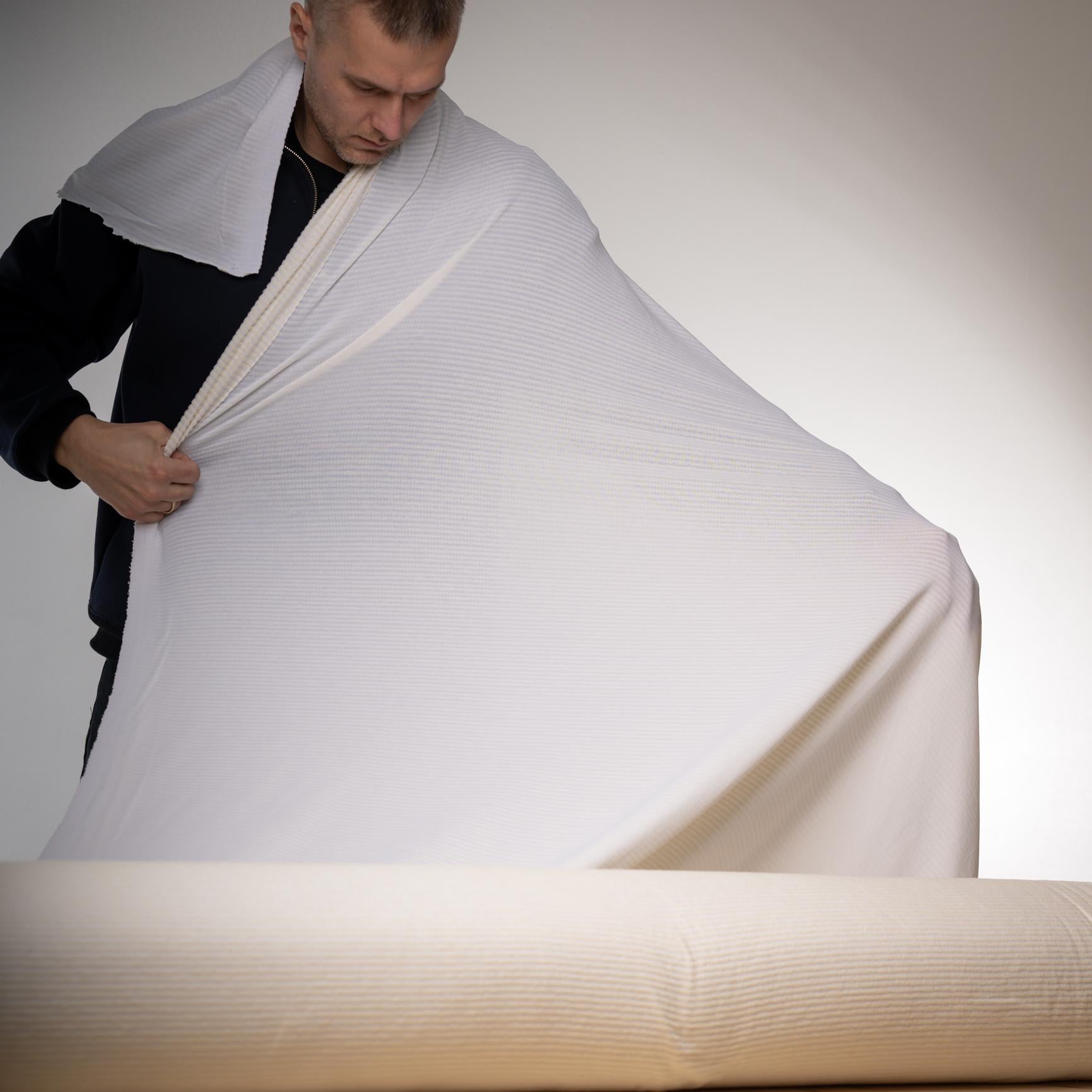Polartec® Power Wool™ Fabric – Merino Hybrid Performance Knit (Off-White, by the Meter)