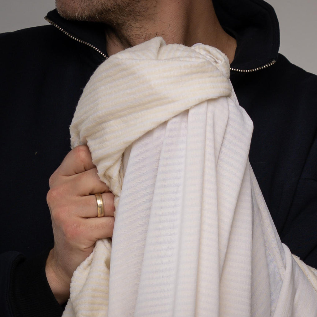 Polartec® Power Wool™ Fabric – Merino Hybrid Performance Knit (Off-White, by the Meter)