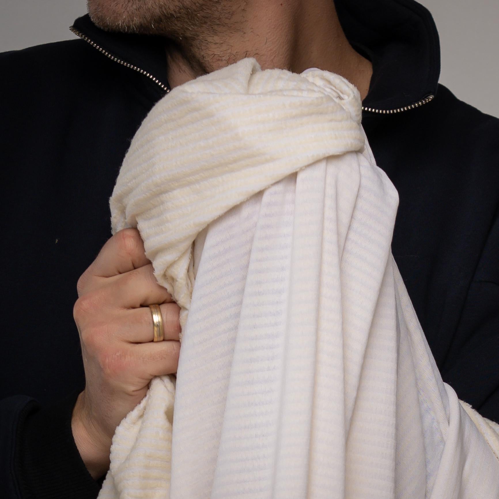 Polartec® Power Wool™ Fabric – Merino Hybrid Performance Knit (Off-White, by the Meter)