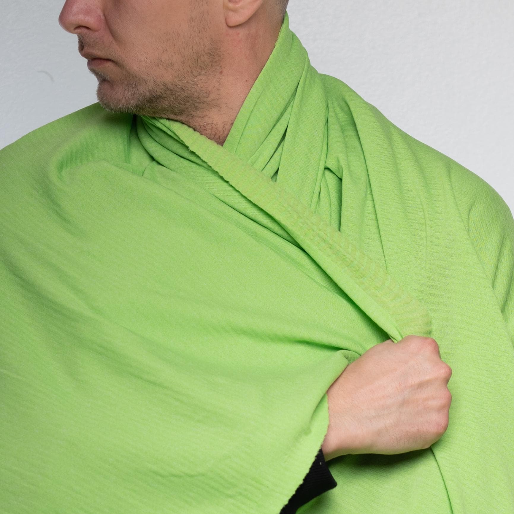 Polartec® Power Wool™ Fabric – Bright Green Performance Merino Hybrid Knit (by the Meter)