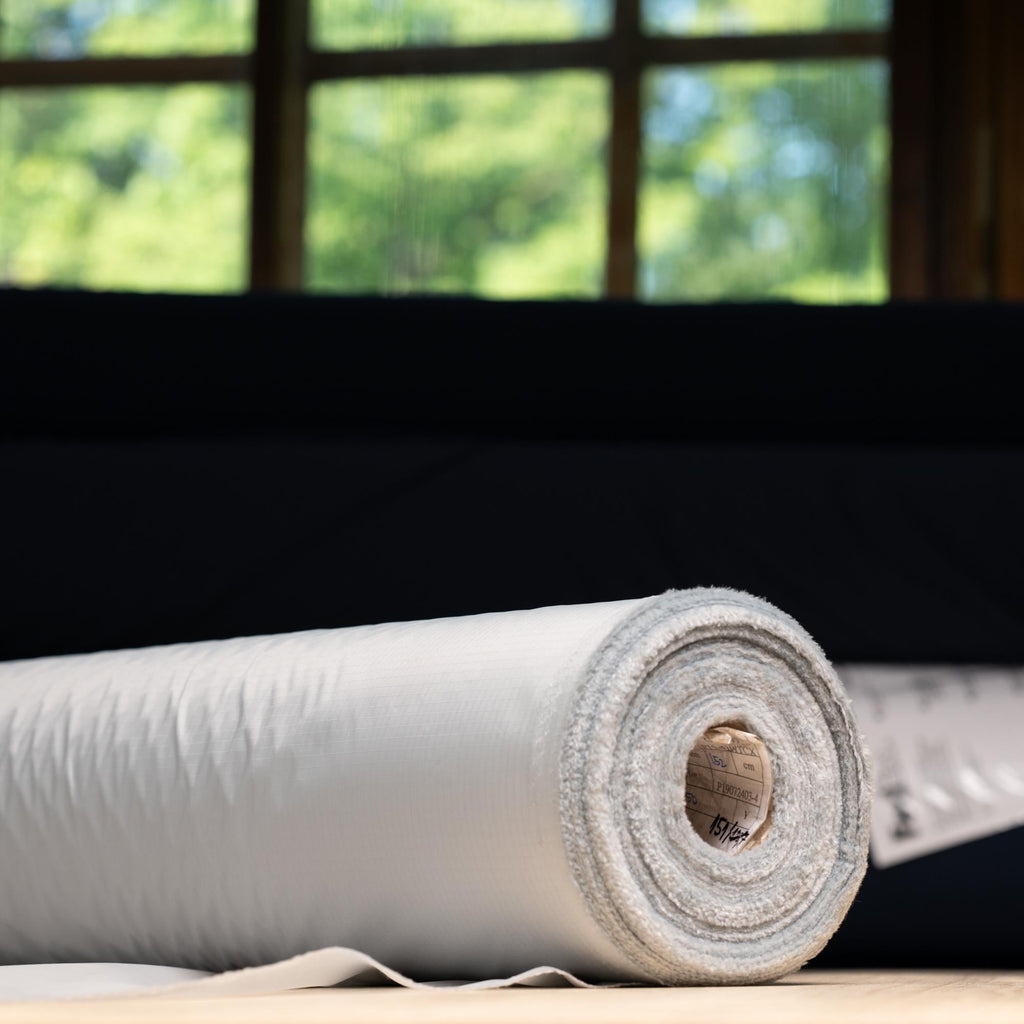 TPU Laminated Ripstop Nylon Shell Fabric — Waterproof Airtight Technical Fabric by the Meter | Premium Brand Production Surplus | Grey