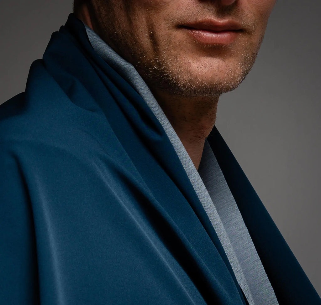 Schoeller Switzerland | naturetec Wool Softshell Fabric - Blue Green