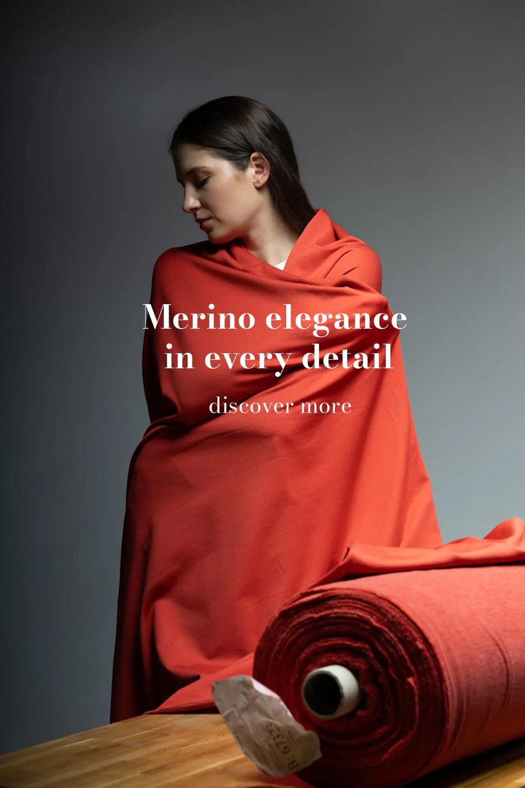 Reddish Brick Merino Blend Softshell Fabric: Pontetorto Italian Outerwear