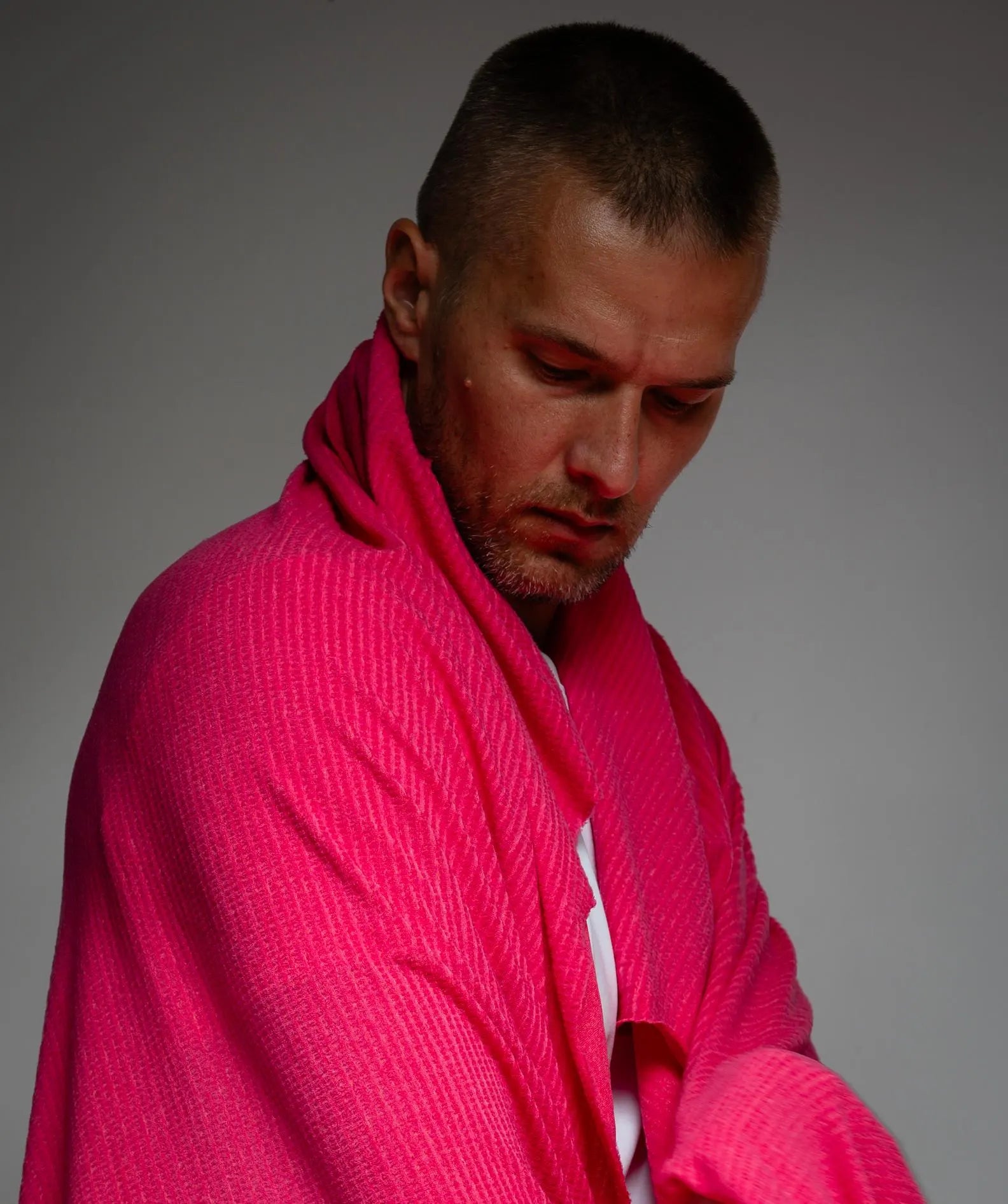 Polartec® Power Wool™ Fabric – Magenta Performance Merino Hybrid Knit (by the Meter)