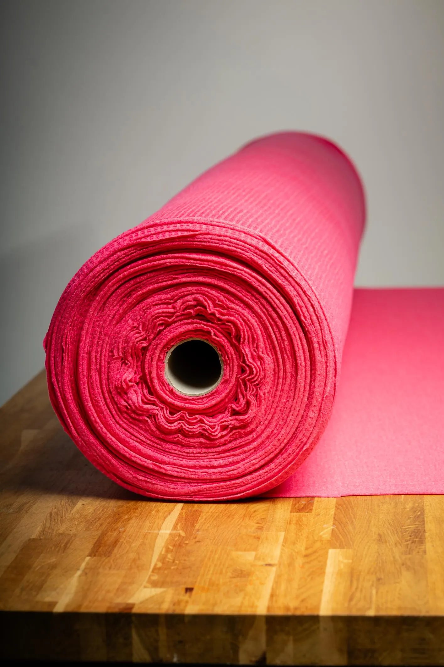 Polartec® Power Wool™ Fabric – Magenta Performance Merino Hybrid Knit (by the Meter)