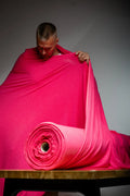 Polartec® Power Wool™ Fabric – Magenta Performance Merino Hybrid Knit (by the Meter)