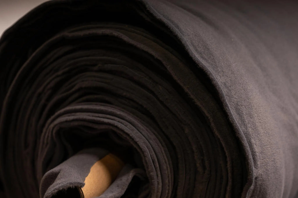 Black Polartec Power Stretch Pro Fabric – Technical Fleece  - Asphalt Grey