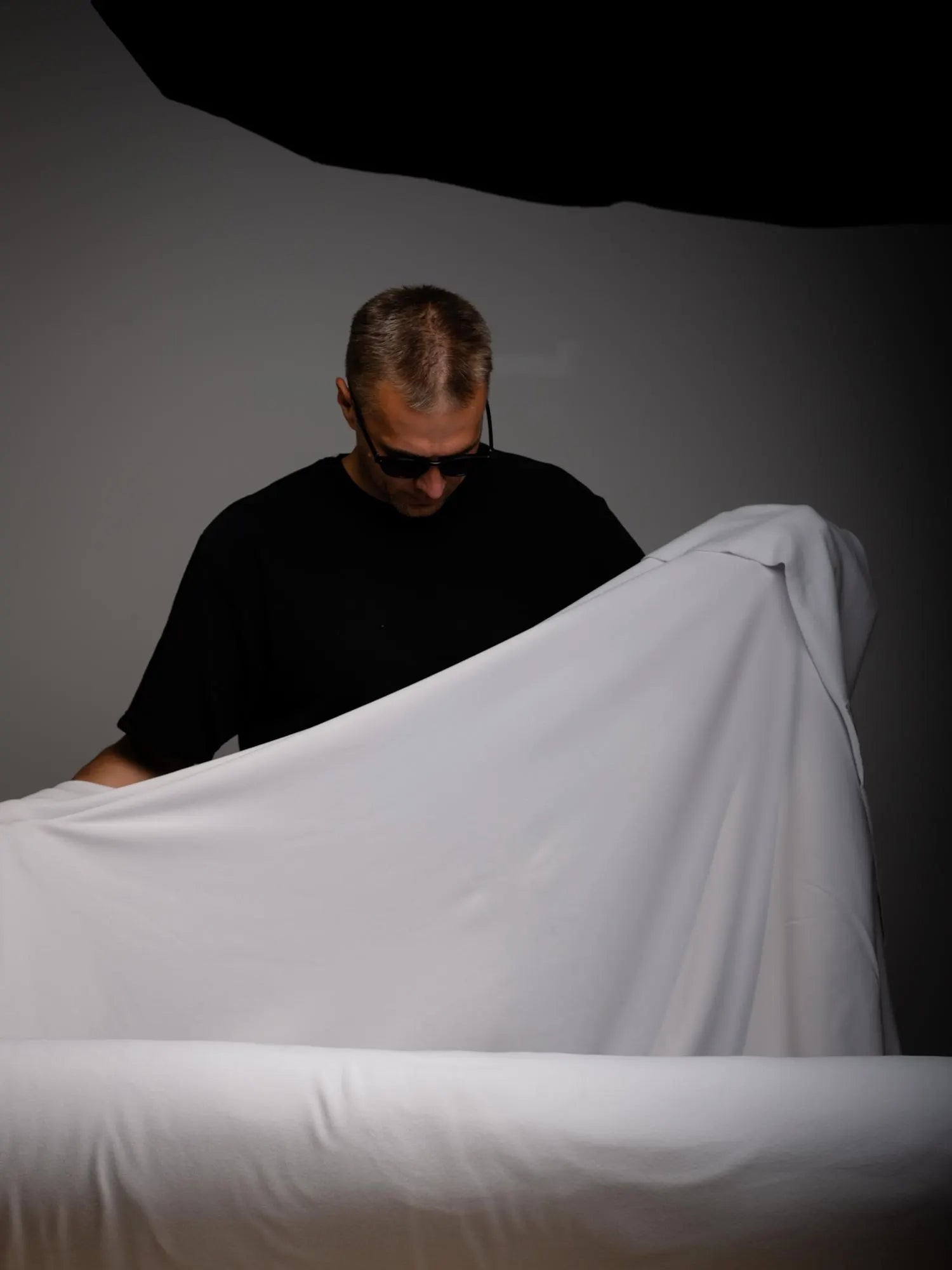 Black Polartec Power Stretch Pro Fabric – Technical Fleece  - off white