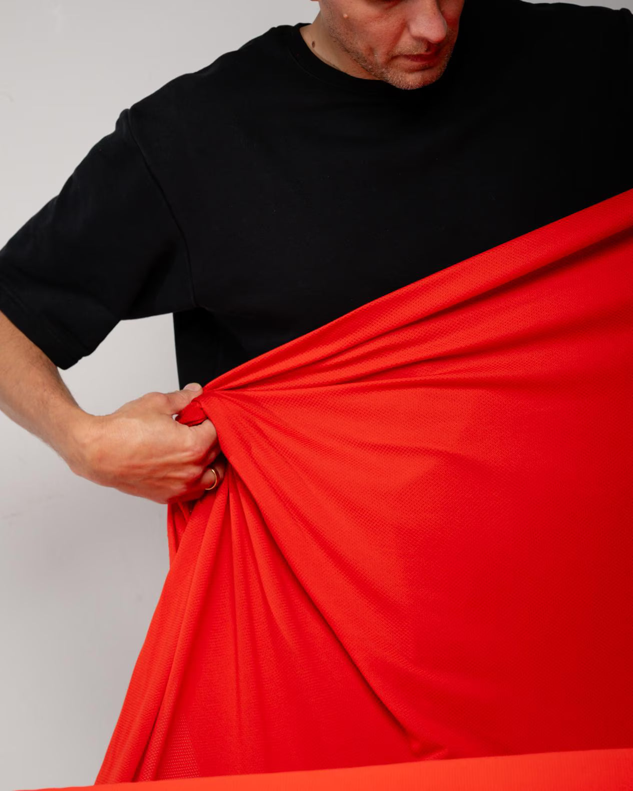 Polartec® Delta™ Cooling Fabric Signal Orange | Lightweight Mesh by Meter