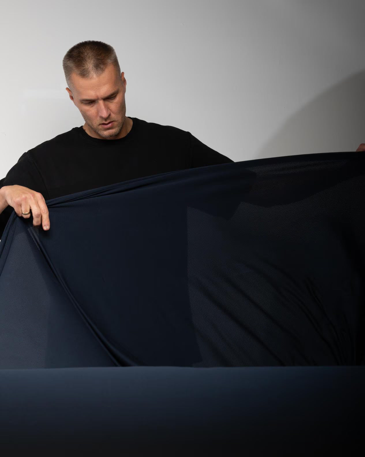 Polartec® Delta™ Cooling Fabric Navy | Lightweight Mesh by the Meter
