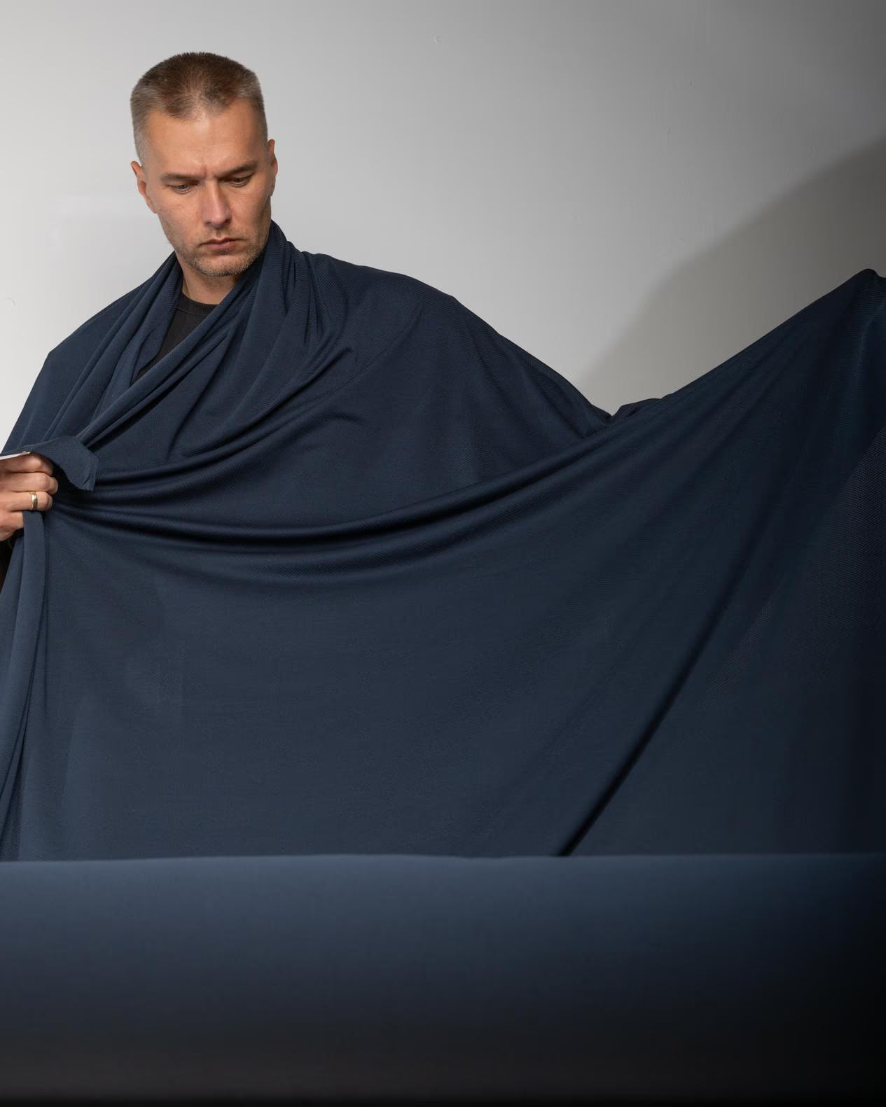 Polartec® Delta™ Cooling Fabric Navy | Lightweight Mesh by the Meter