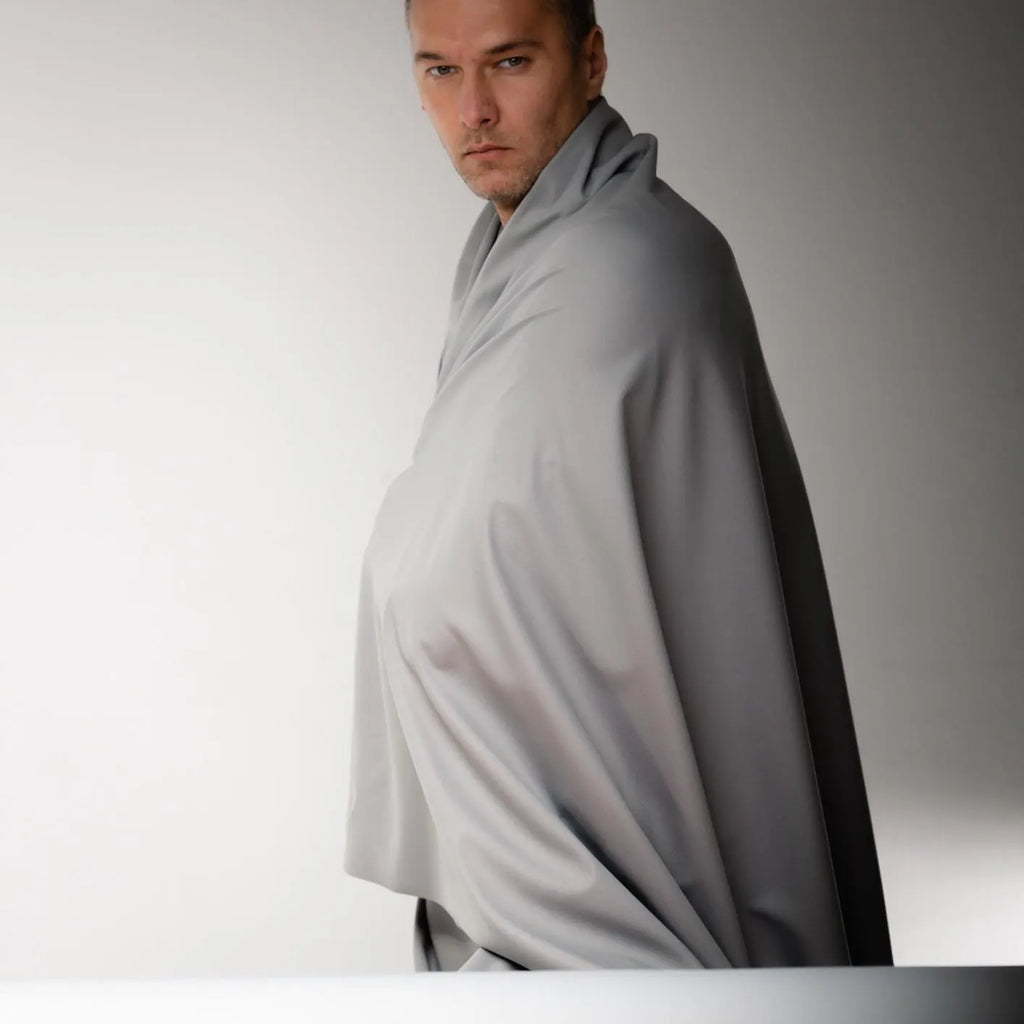 GORE WINDSTOPPER® 3L Softshell Fabric – Granite Grey & Orange | Windproof Waterproof Breathable | 140cm Wide |