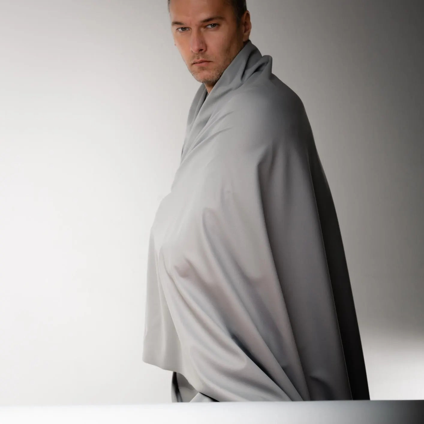 GORE WINDSTOPPER® 3L Softshell Fabric – Granite Grey & Orange | Windproof Waterproof Breathable | 140cm Wide |