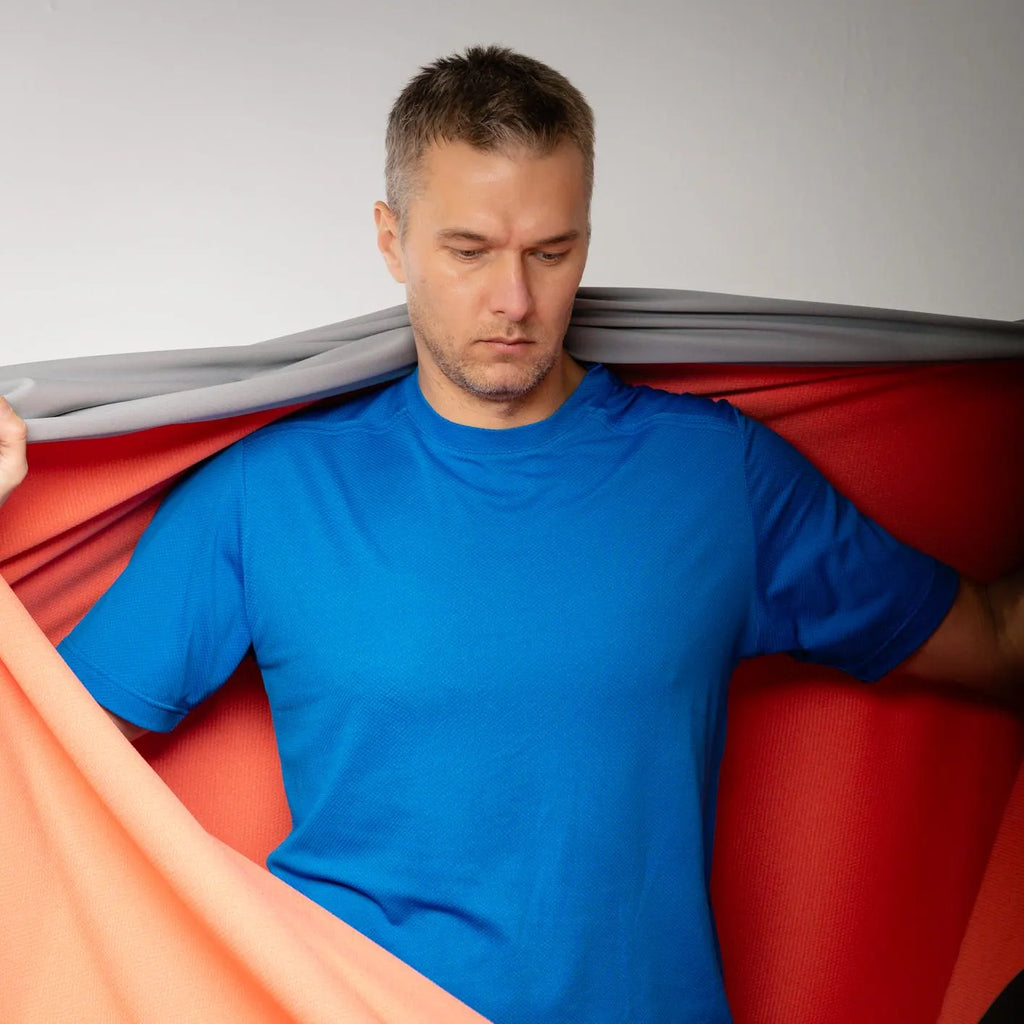 GORE WINDSTOPPER® 3L Softshell Fabric – Granite Grey & Orange | Windproof Waterproof Breathable | 140cm Wide |