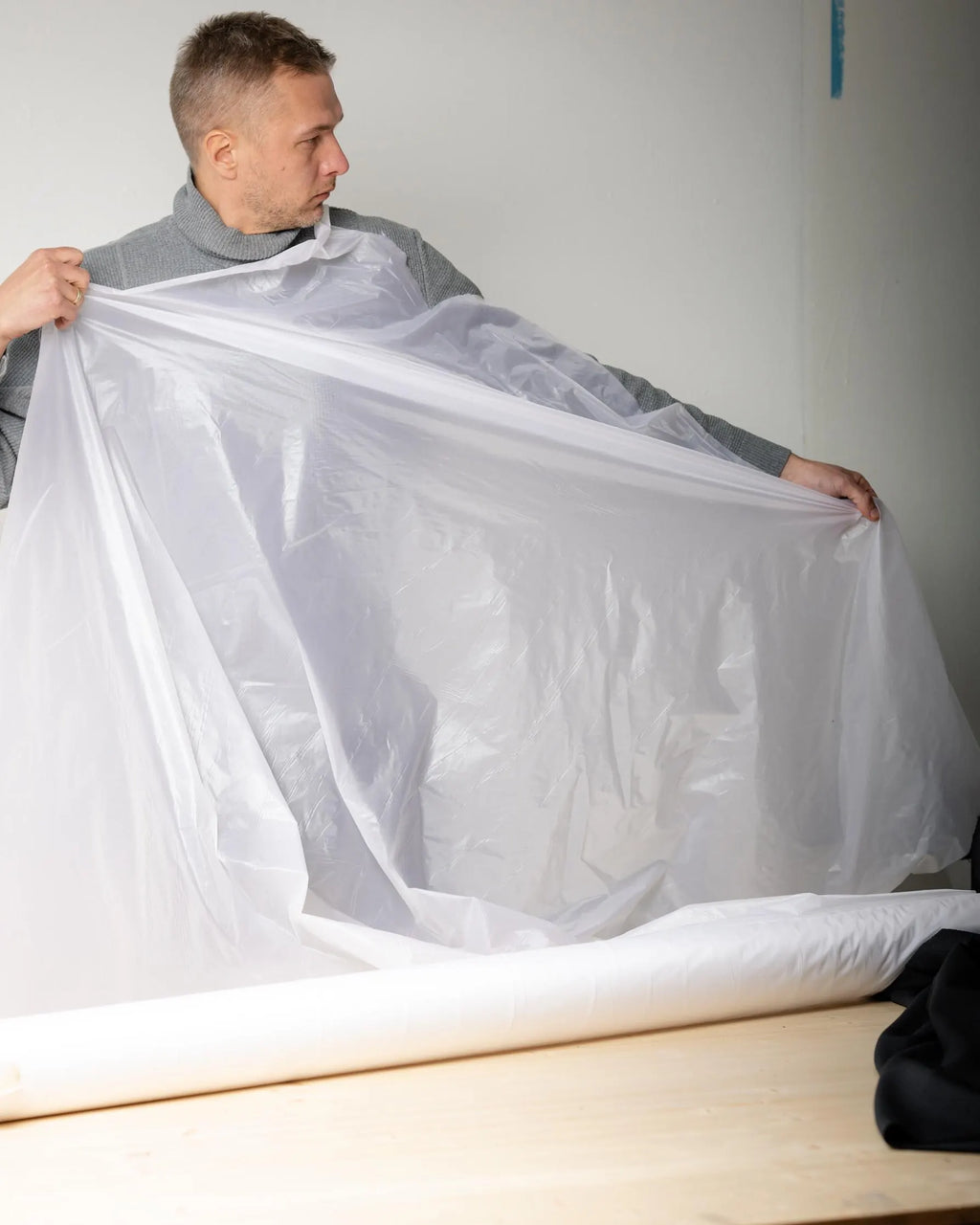 Ultra-Thin White | Schoeller®-Spirit Softshell Facing | Avant-Garde Swiss Technical Fabric