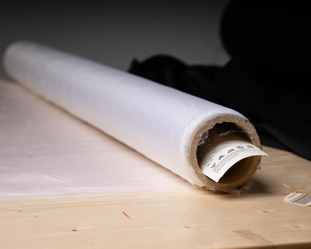 Ultra-Thin White | Schoeller®-Spirit Softshell Facing | Avant-Garde Swiss Technical Fabric