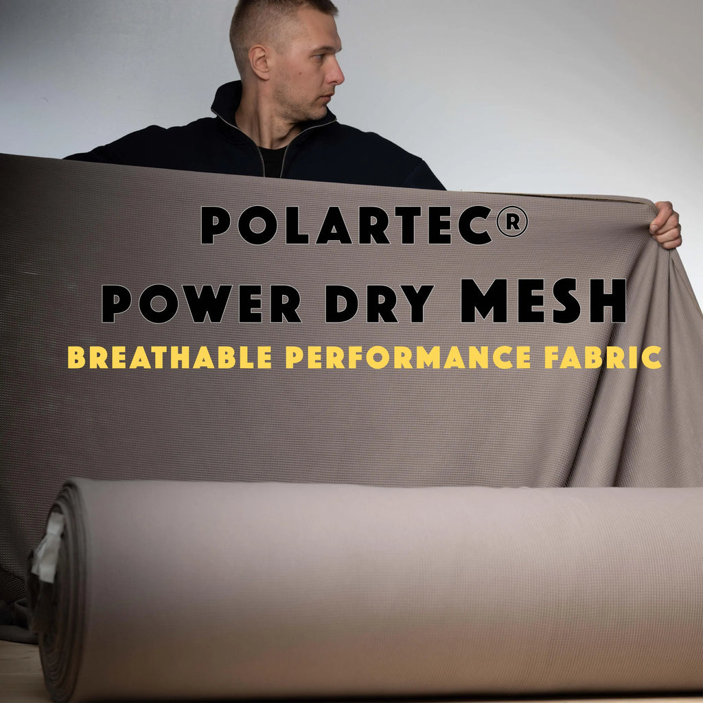 Rare Polartec® Power Dry® Mesh – Taupe / Sand