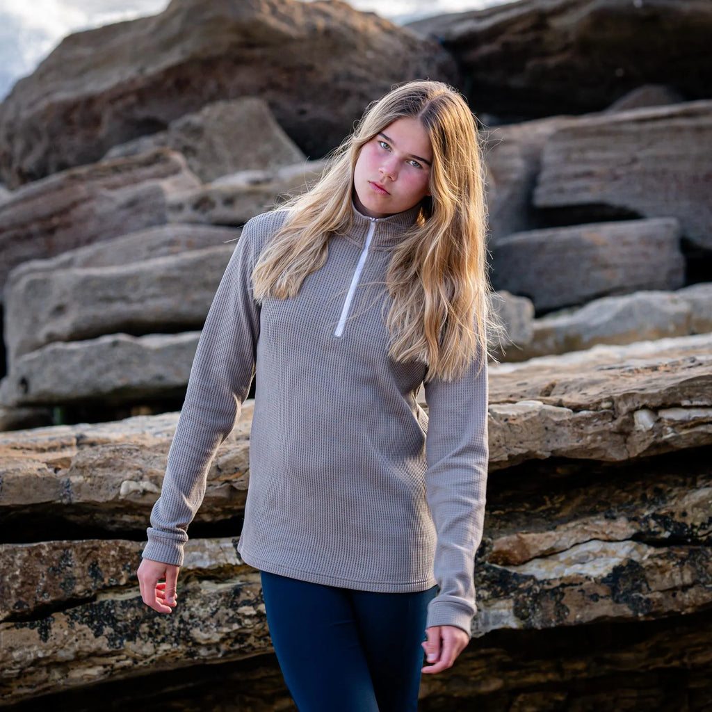 Rare Polartec® Power Dry® Mesh – Taupe / Sand
