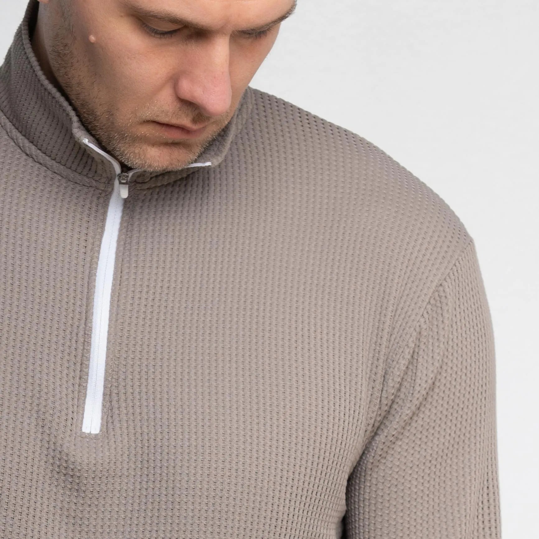 Rare Polartec® Power Dry® Mesh – Taupe / Sand