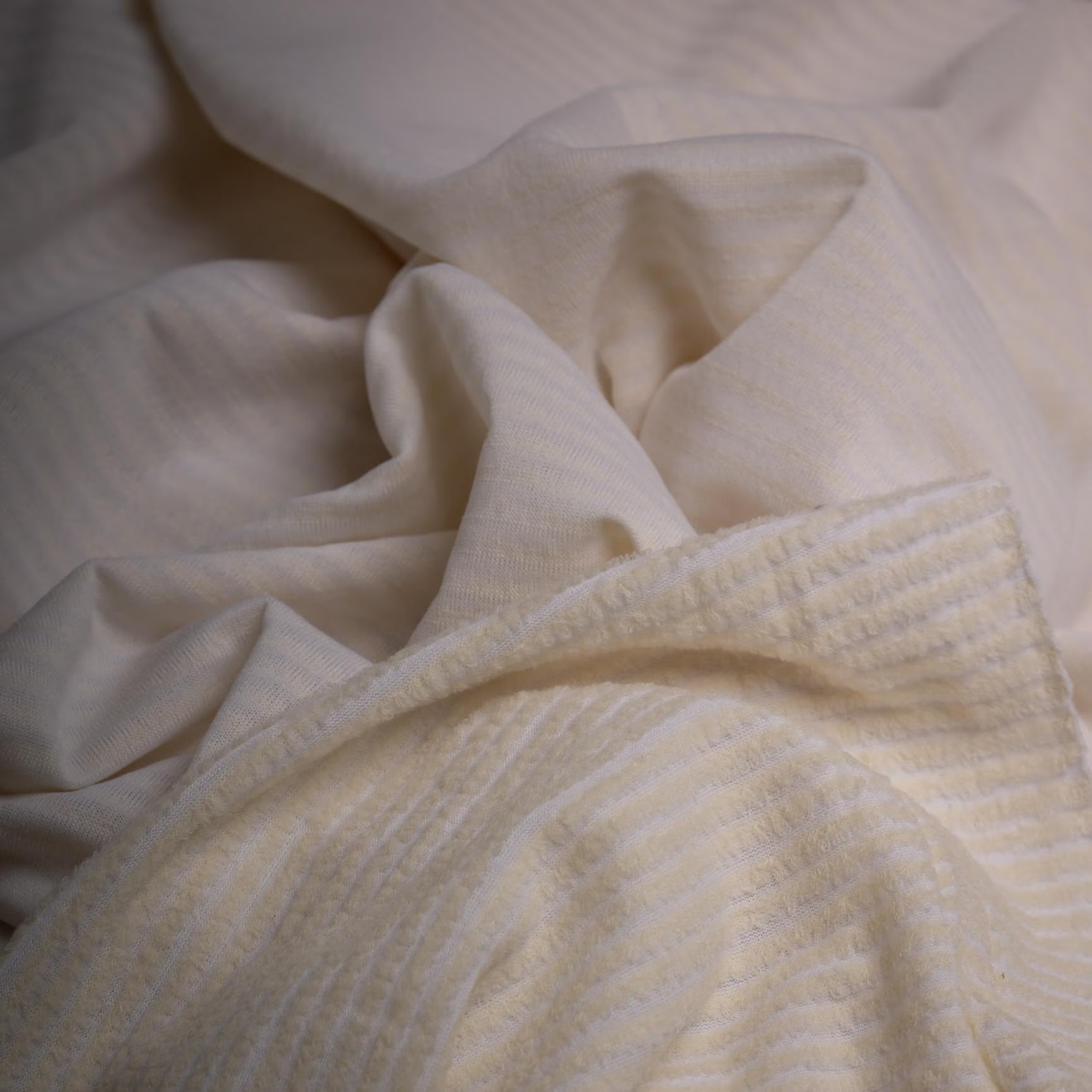 Polartec® Power Wool™ Fabric – Merino Hybrid Performance Knit (Off-White, by the Meter)