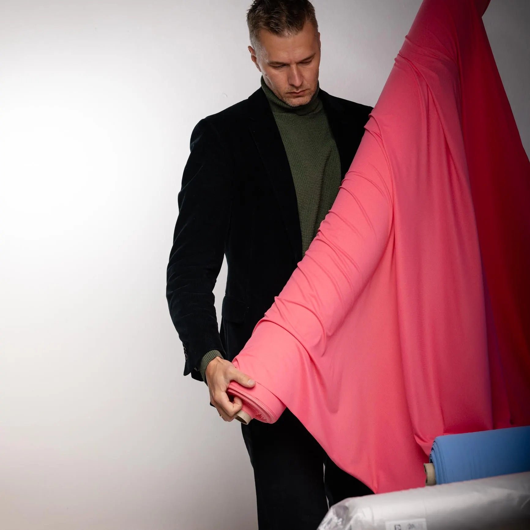 Vibrant Candy Pink Italian Lycra Fabric, Buttery Soft Sport Textile for Yoga Swim