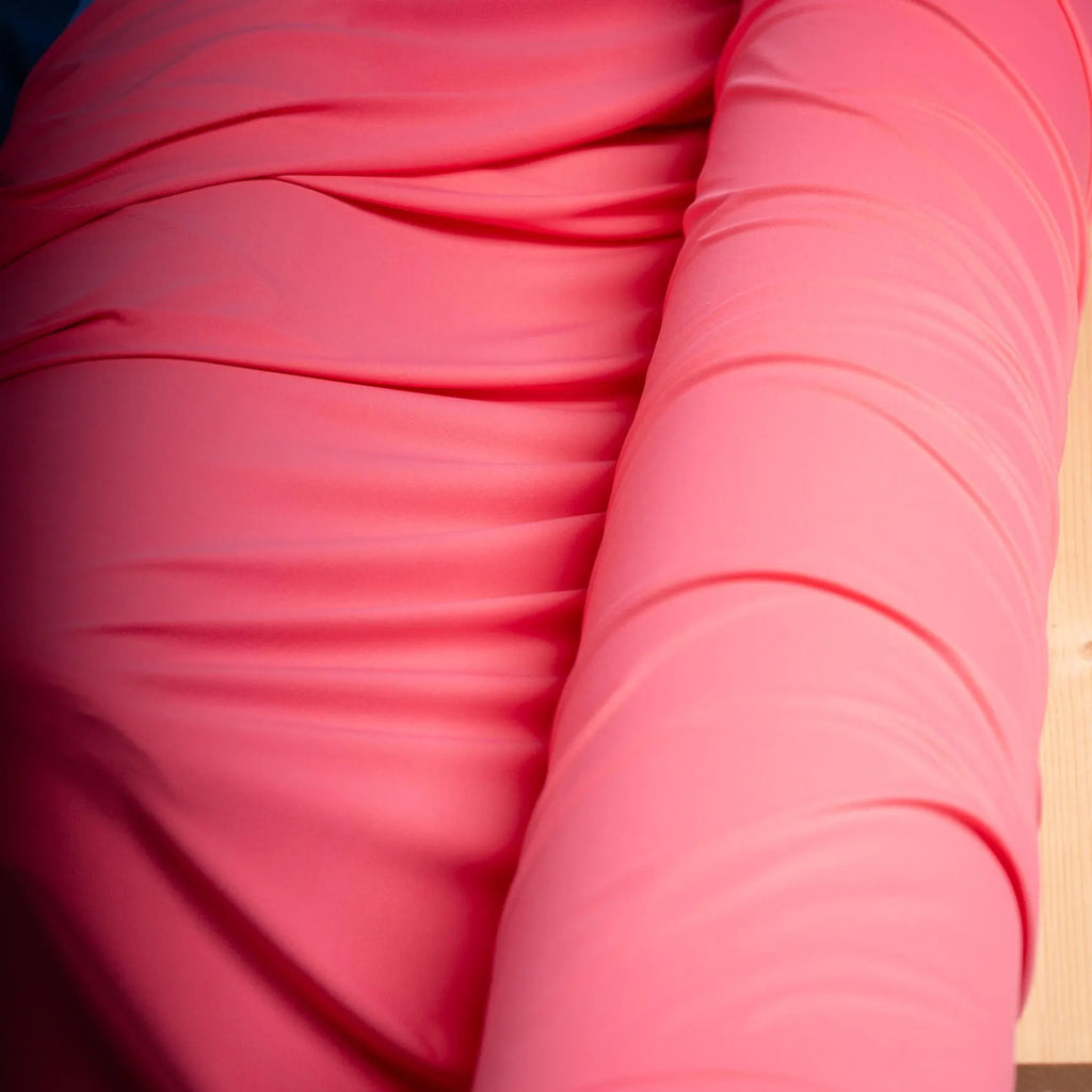 Vibrant Candy Pink Italian Lycra Fabric, Buttery Soft Sport Textile for Yoga Swim