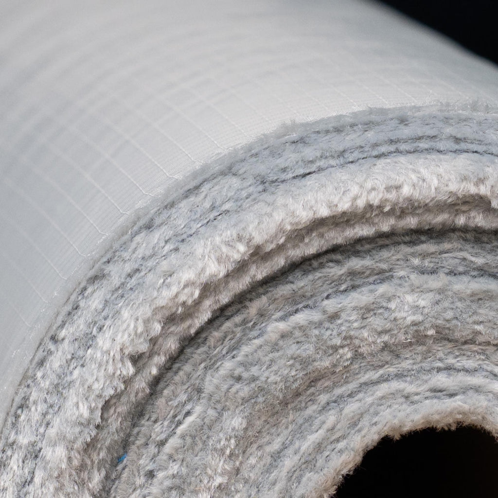 TPU Laminated Ripstop Nylon Shell Fabric — Waterproof Airtight Technical Fabric by the Meter | Premium Brand Production Surplus | Grey
