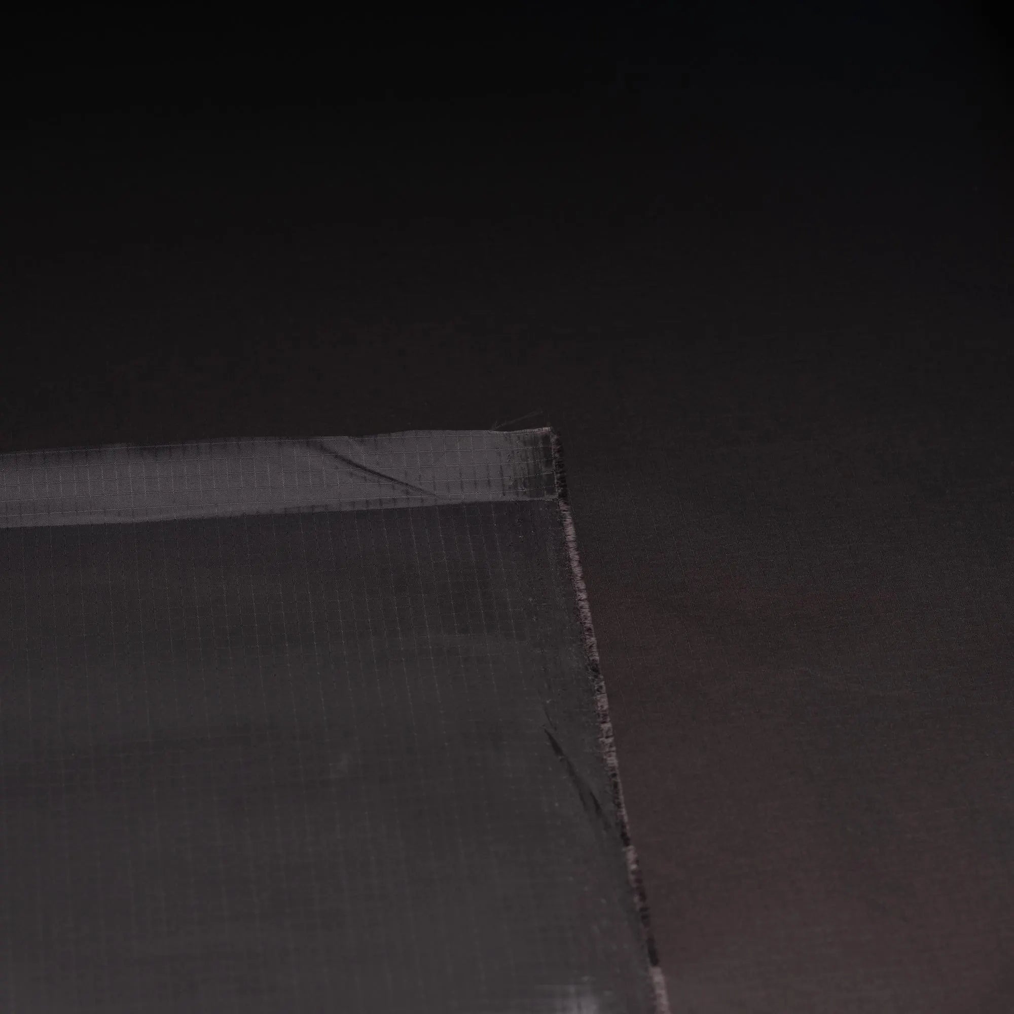 TPU Laminated Ripstop Nylon Shell Fabric — Waterproof Airtight Technical Fabric by the Meter | Premium Brand Production Surplus | black