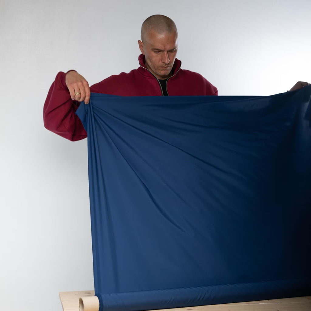 Japanese Technical Nylon Ripstop | 51gsm Lightweight DWR Windshell Fabric - navy