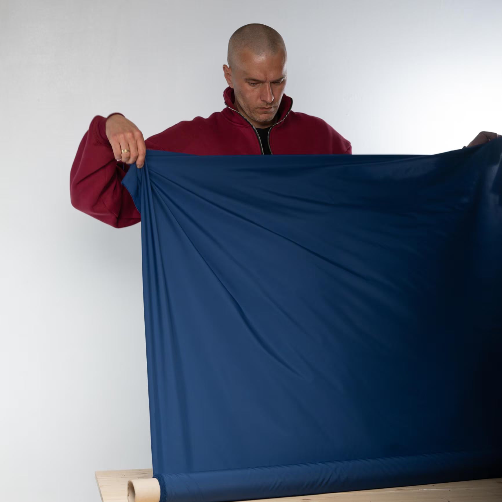 Japanese Technical Nylon Ripstop | 51gsm Lightweight DWR Windshell Fabric - navy