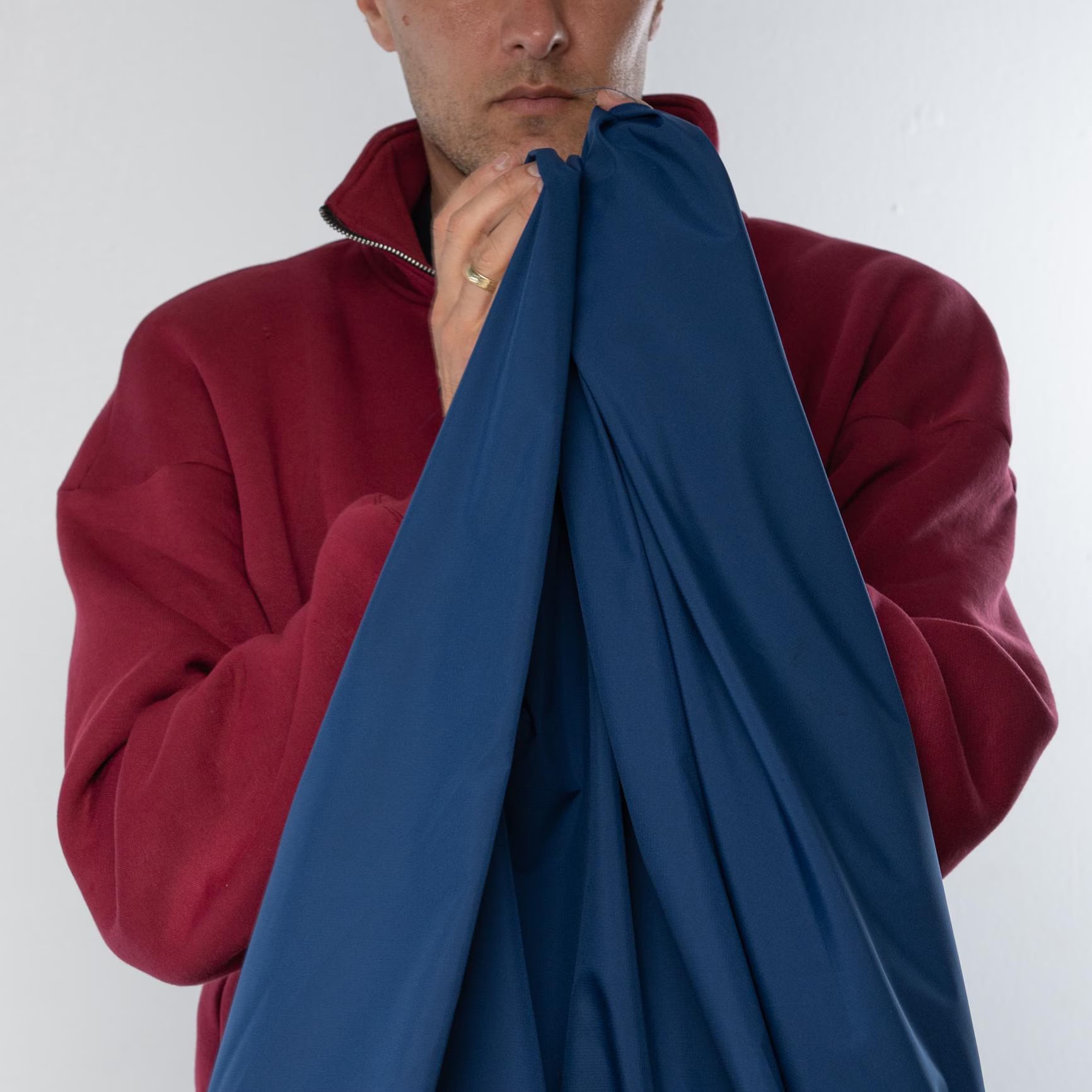 Japanese Technical Nylon Ripstop | 51gsm Lightweight DWR Windshell Fabric - navy